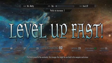 level up button skyrim.